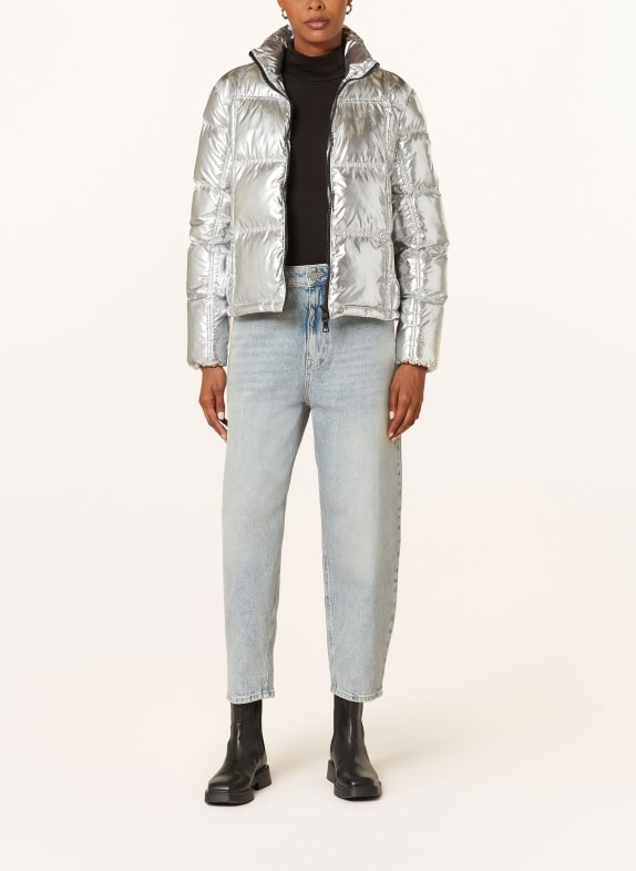 No.1 Como Quilted jacket SILVER