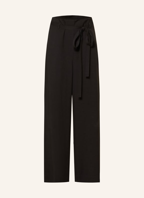 TOTEME Wide leg trousers BLACK