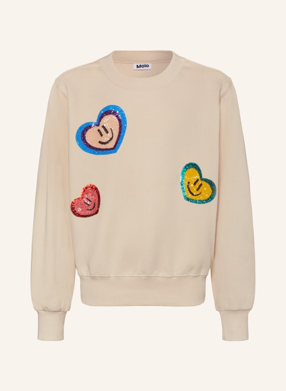 molo Sweatshirt MARGE mit Pailletten ECRU