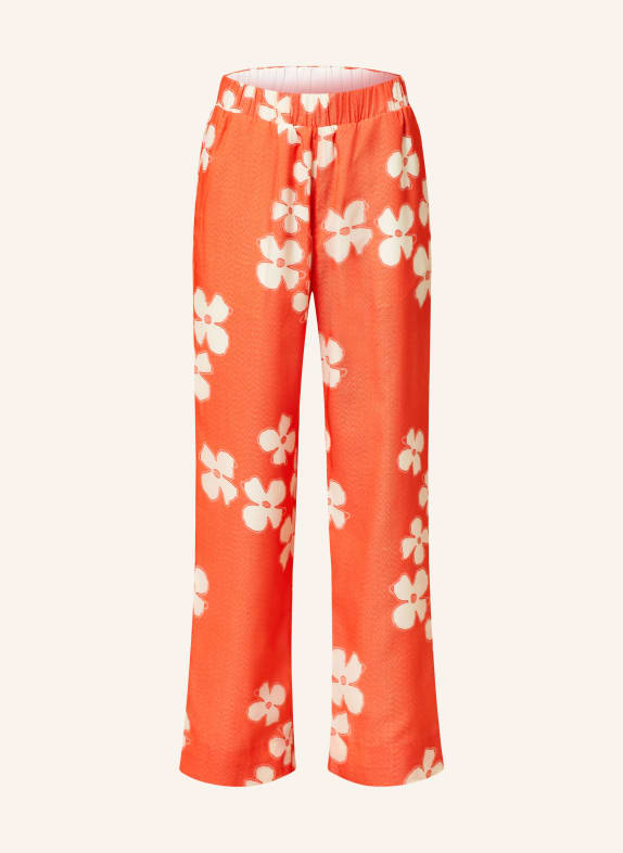 STINE GOYA Trousers ISRA ORANGE/ ECRU