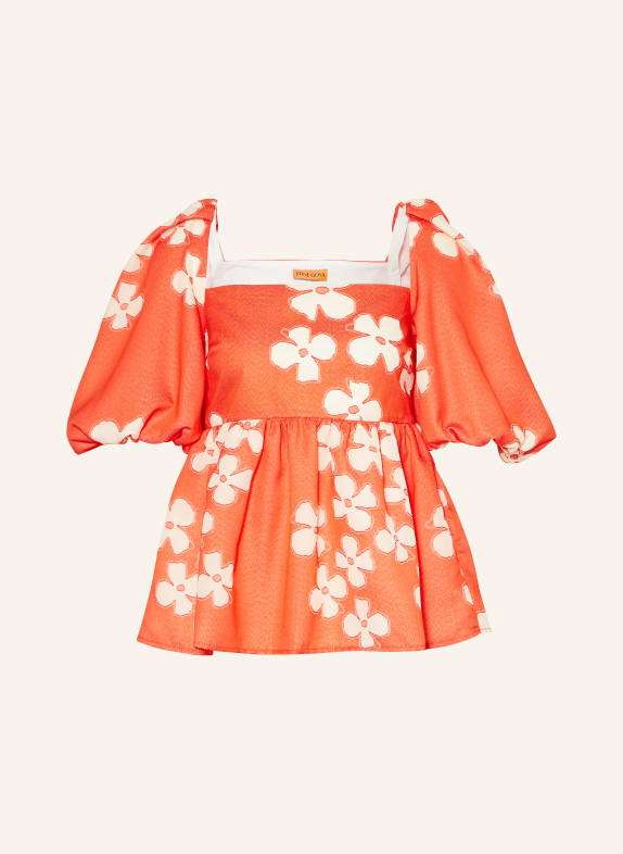 STINE GOYA Shirt blouse KINSLEY ORANGE/ ECRU