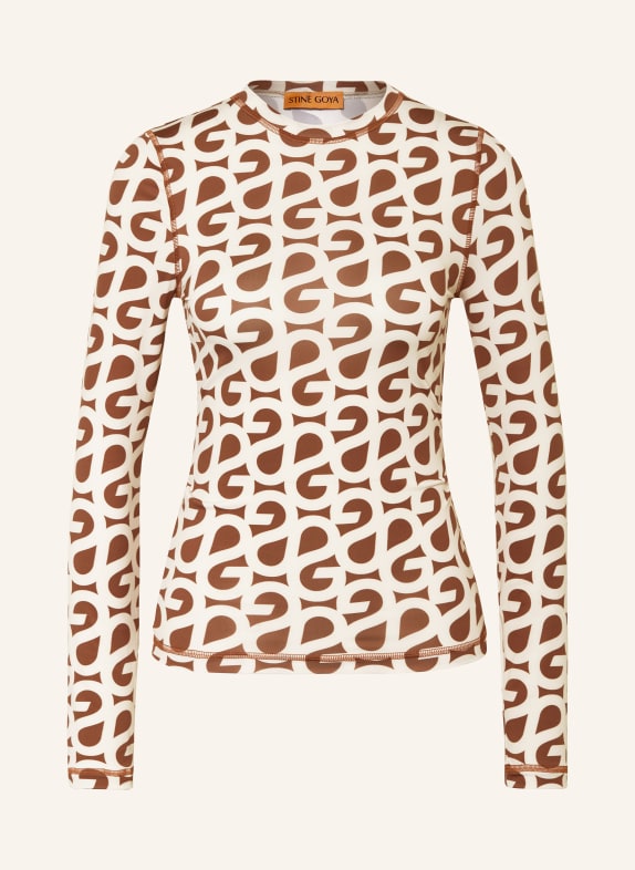 STINE GOYA Jumpsuit in leather look LIGHT BROWN/ BROWN