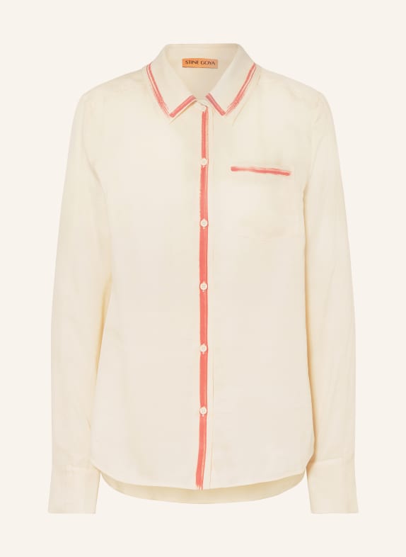 STINE GOYA Shirt blouse FELIX CREAM/ SALMON