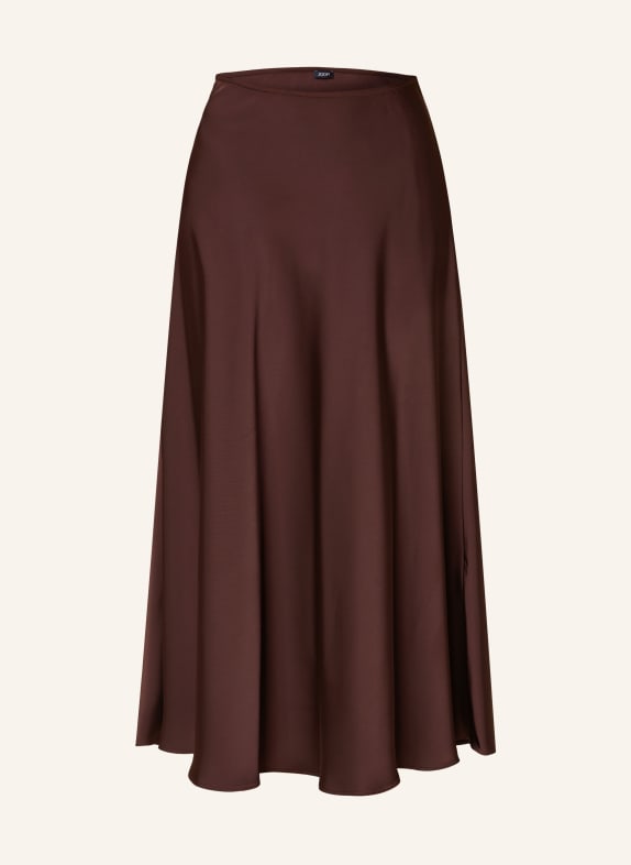 JOOP! Satin skirt DARK BROWN