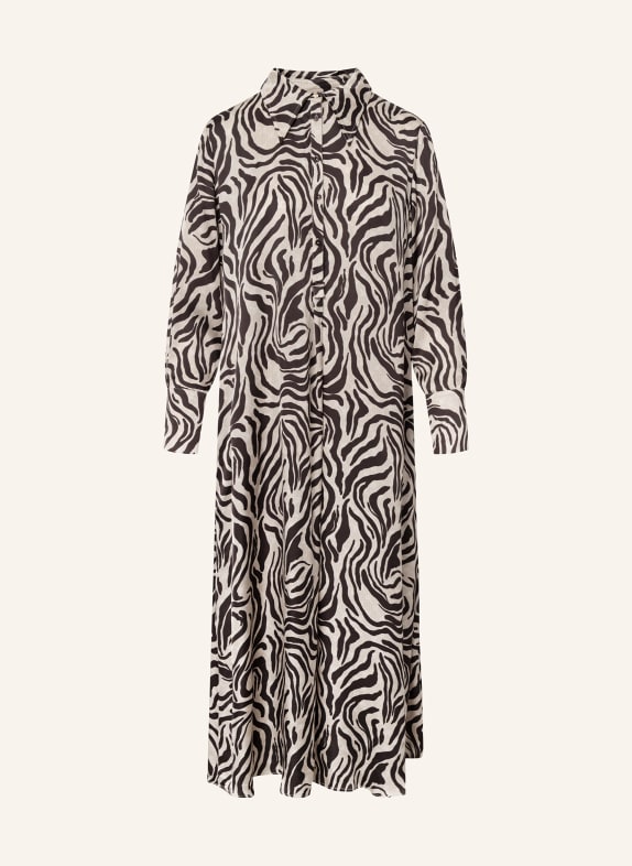 JOOP! Shirt dress in satin LIGHT BROWN/ DARK BROWN