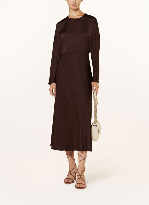 JOOP! Satin dress DARK BROWN