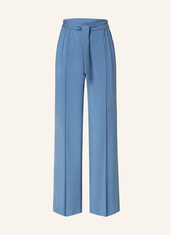 comma Wide leg trousers BLUE