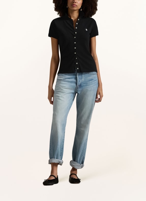 POLO RALPH LAUREN Piqué poloshirt ZWART