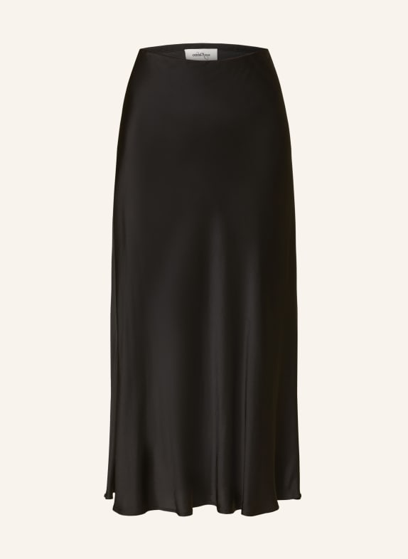 ottod'ame Satin skirt BLACK