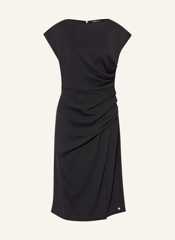 MARC CAIN Sheath dress with drape BLACK