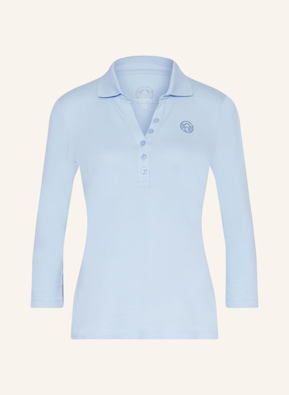 SPORTALM Piqué polo shirt with decorative gems LIGHT BLUE