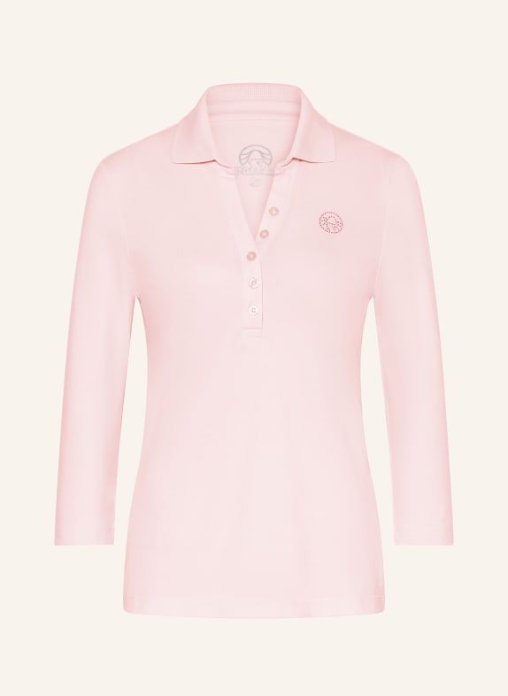 SPORTALM Piqué polo shirt with decorative gems LIGHT PINK