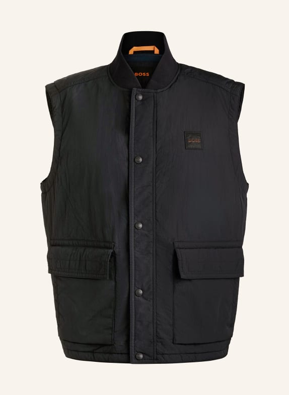 BOSS Quilted vest OCOMO1 BLACK