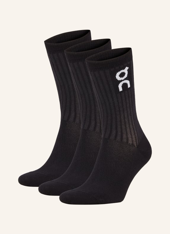 On 3-pack socks LOGO 01719 BLACK