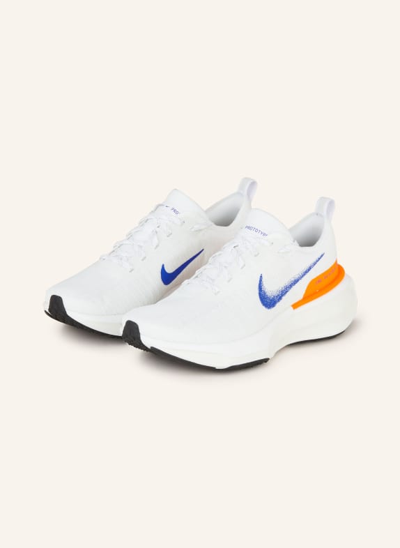 Nike Běžecké boty INVINCIBLE RUN 3 BÍLÁ/ MODRÁ/ NEONOVĚ ORANŽOVÁ