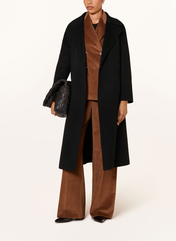 ottolinger tie dye embroidered logo hoodie item Wool coat MANU BLACK