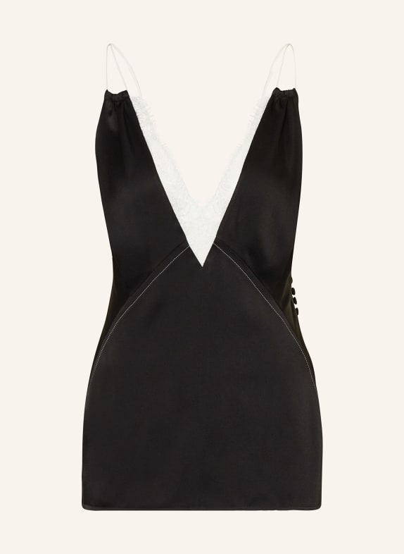 VICTORIABECKHAM Top CAMI mit Spitzenbesatz SCHWARZ