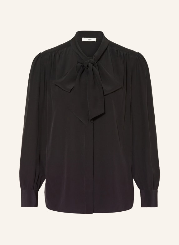 Chloé Bow-tie blouse in silk BLACK