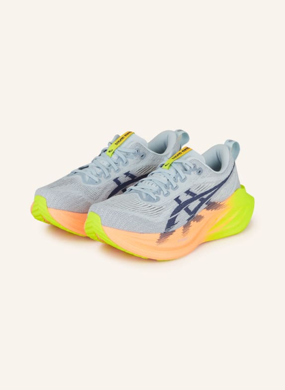 ASICS Running shoes SUPERBLAST 2 PARIS LIGHT BLUE/ GRAY/ NEON YELLOW