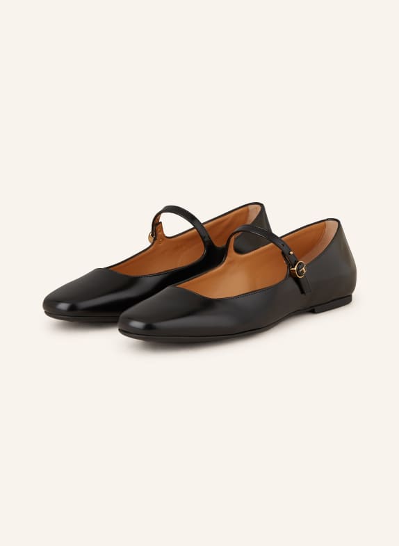 TOD'S Ballet flats BLACK