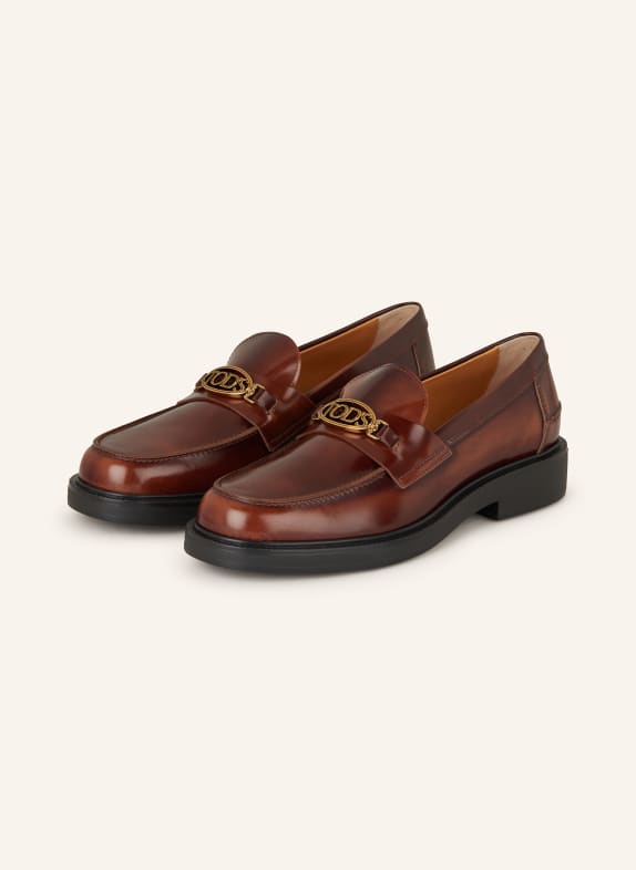 TOD'S Loafers GOMMA BROWN