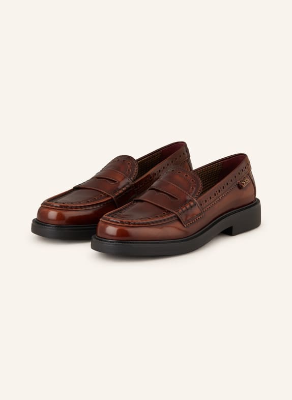 TOD'S Penny loafers BROWN