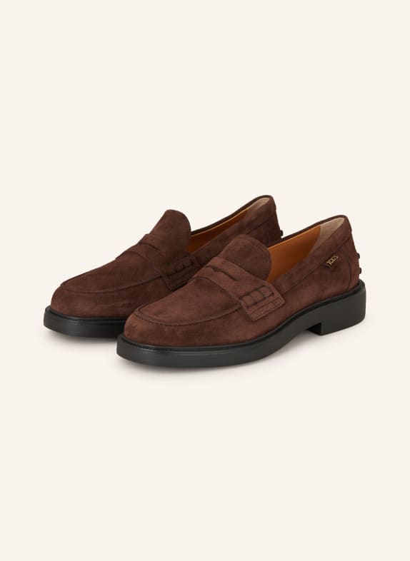 TOD'S Penny loafers DARK BROWN