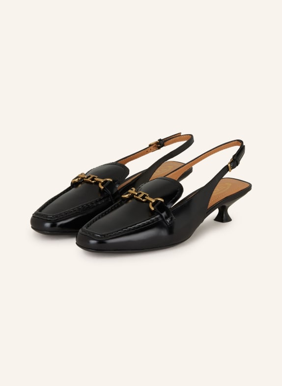 TOD'S Slingback pumps BLACK