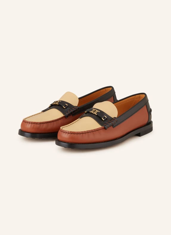 TOD'S Loafers LIGHT BROWN/ BROWN