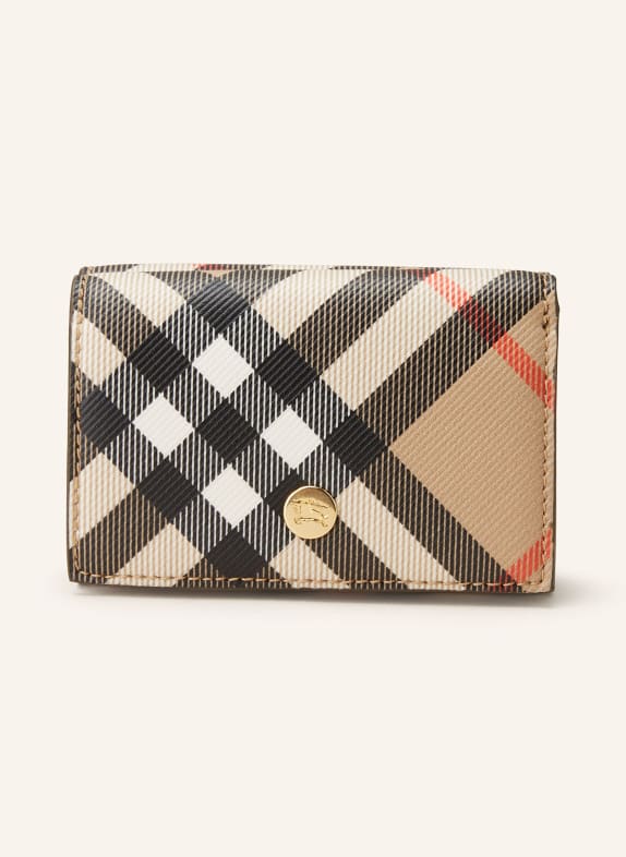 BURBERRY Geldbörse BEIGE/ SCHWARZ/ WEISS