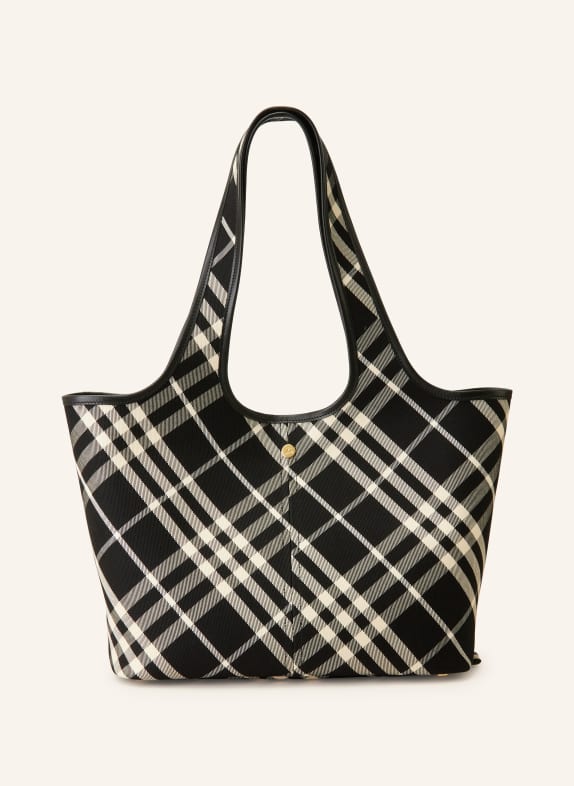 BURBERRY Schultertasche mit Pouch SCHWARZ/ WEISS