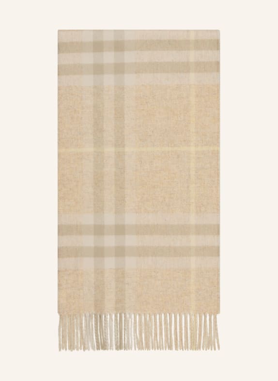 BURBERRY Cashmere scarf ECRU/ BEIGE/ LIGHT YELLOW