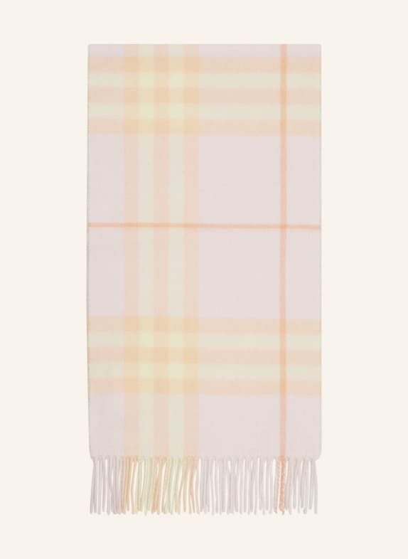 BURBERRY Cashmere scarf LIGHT PINK/ LIGHT YELLOW/ LIGHT ORANGE