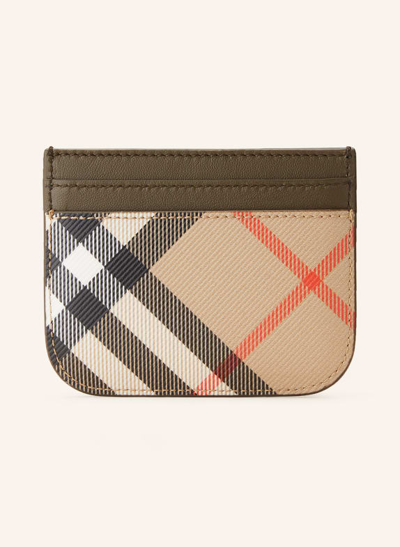 BURBERRY Card case BEIGE/ RED/ OLIVE