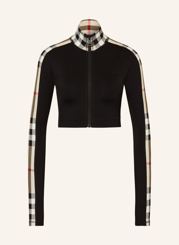 BURBERRY Cropped sweat jacket CYNTHIA BLACK/ WHITE/ RED