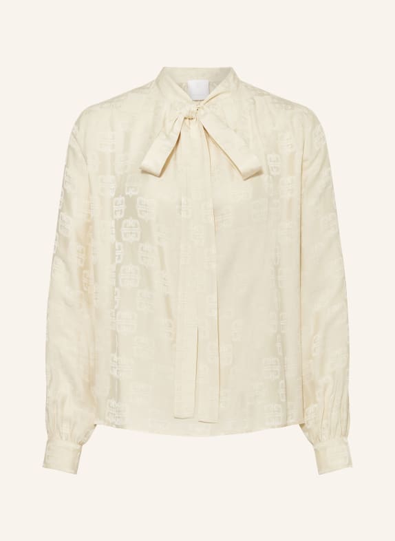 GIVENCHY Schluppenbluse mit Seide ECRU