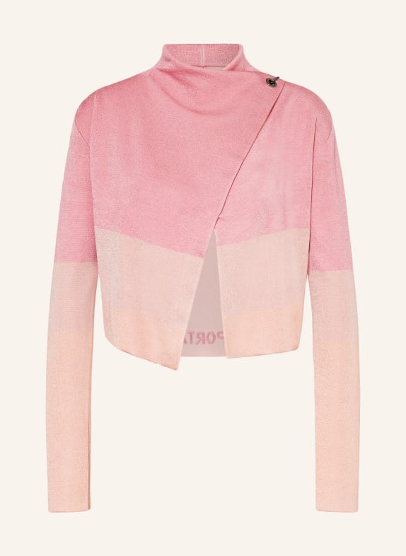 SPORTALM Cropped cardigan with glitter thread PINK/ ROSE GOLD/ DUSKY PINK