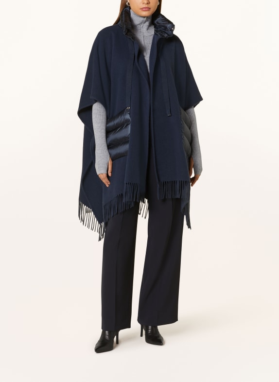 HERNO Down cape DARK BLUE