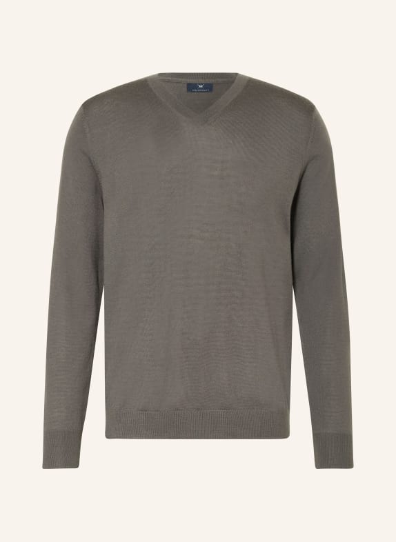 STROKESMAN'S Pullover aus Merinowolle OLIV