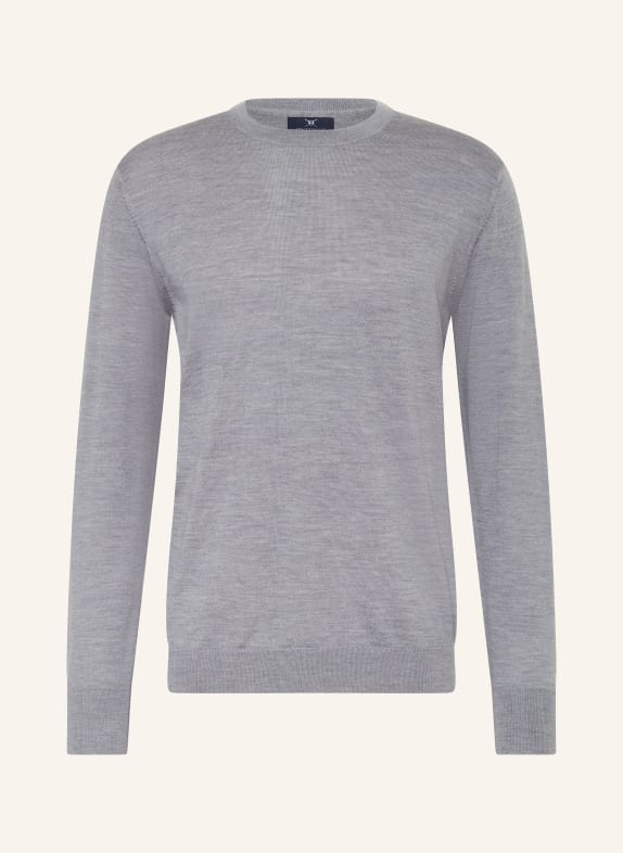STROKESMAN'S Pullover aus Merinowolle BLAUGRAU