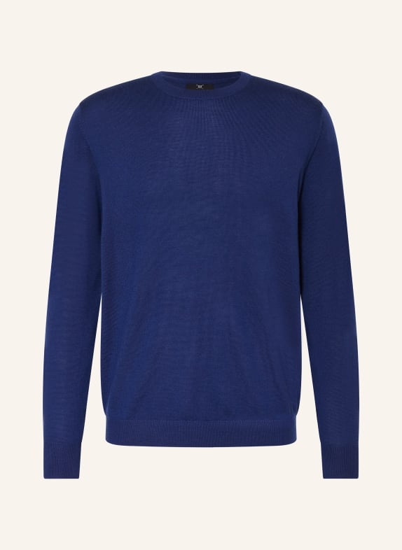 STROKESMAN'S Sweter z wełny merino NIEBIESKI