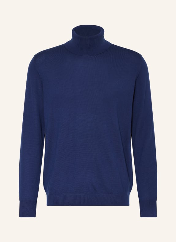 STROKESMAN'S Rollkragenpullover aus Merinowolle BLAU
