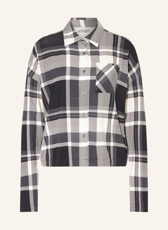 JOCKEY Schlafshirt SUPERSOFT LOUNGE AND FASHION SCHWARZ/ WEISS