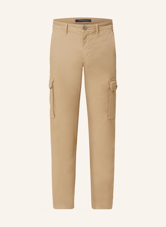 STROKESMAN'S Cargohose CAVALERY Slim Fit BEIGE