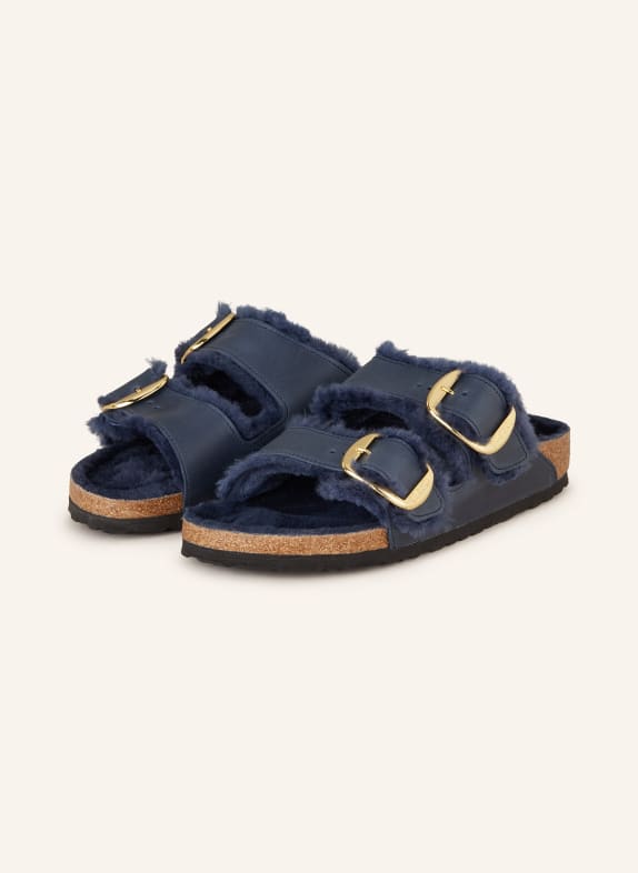 BIRKENSTOCK Pantofle ARIZONA BIG BUCKLE SHEARLING TMAVĚ MODRÁ