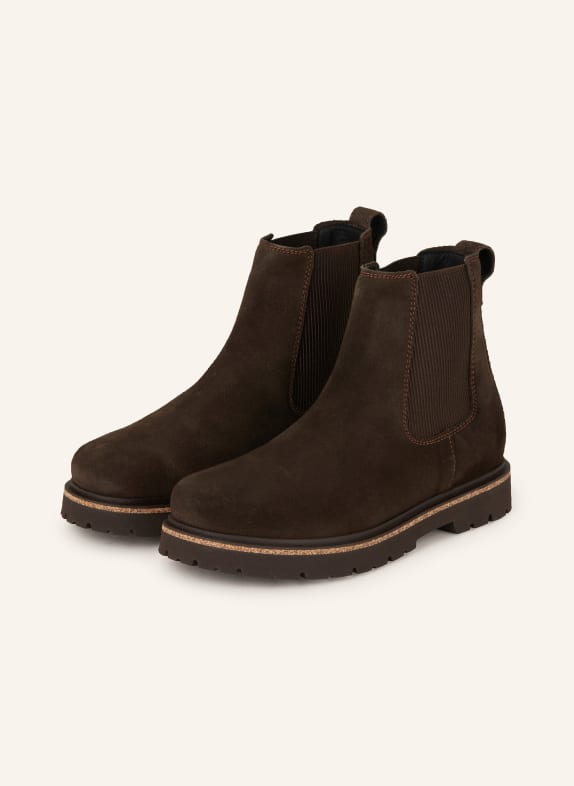 BIRKENSTOCK Chelsea boots HIGHWOOD SLIP ON DARK BROWN