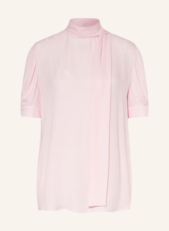 VALENTINO Shirt blouse made of silk with bow PINK