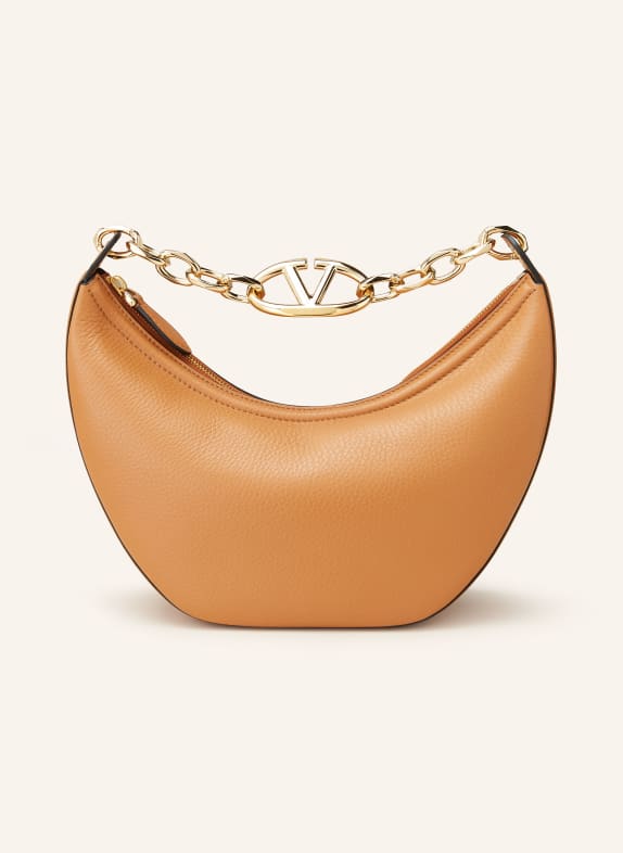 VALENTINO GARAVANI Torebka hobo VLOGO SMALL KONIAKOWY