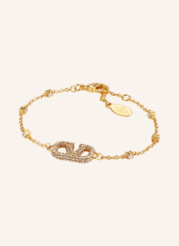 VALENTINO GARAVANI Bracelet VLOGO SIGNATURE with Swarovski crystals GOLD/ SILVER