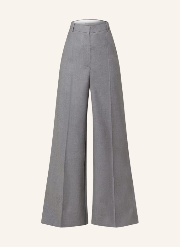 STELLA McCARTNEY Wide leg trousers in flannel GRAY